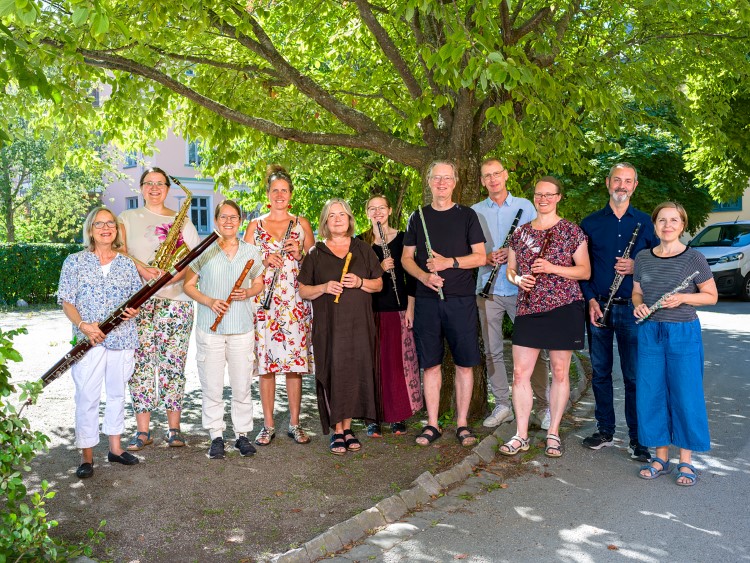 L&auml;rare i tr&auml;bl&aring;sinstrument p&aring; Uppsala kulturskola.